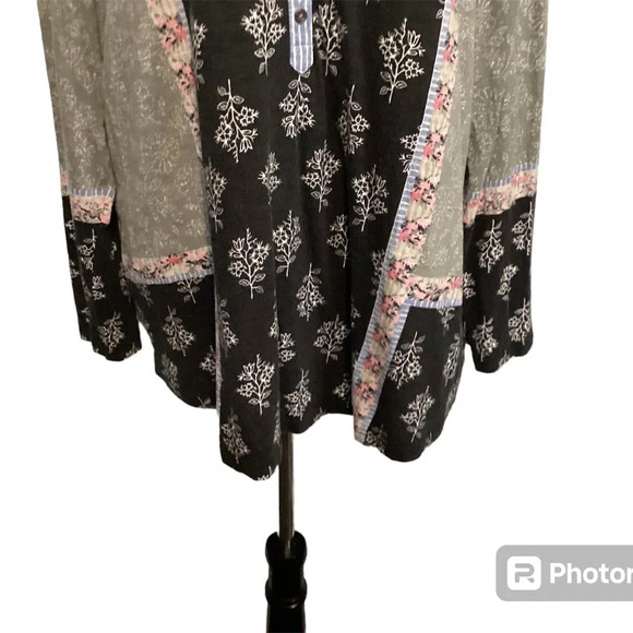 Style & co blouse womens SZ 3X Henley pullover cottagecore bohemian - Picture 3 of 11